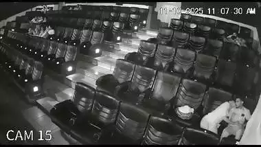 Blowjob in cinema theatre by horny girlfriend