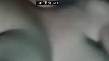 Chubby girl moaning in rubbing pussy and boob press