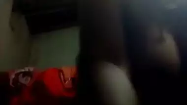 Booby Bengali housewife displaying her hairy pussy