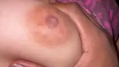 Sleeping girlfriend boob press by horny boyfriend
