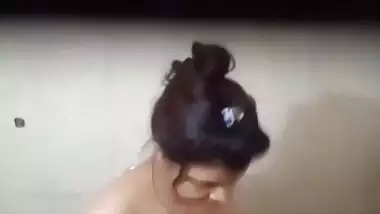 Hindi mom bathing caught by horny son to have incest sex