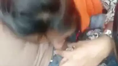 Blowjob inside car with desi GF and she asks to stop it