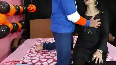 Halloween Special: Teen Priya Frightened By Her Bf And Later Had Hard Fuck With Clean Audio